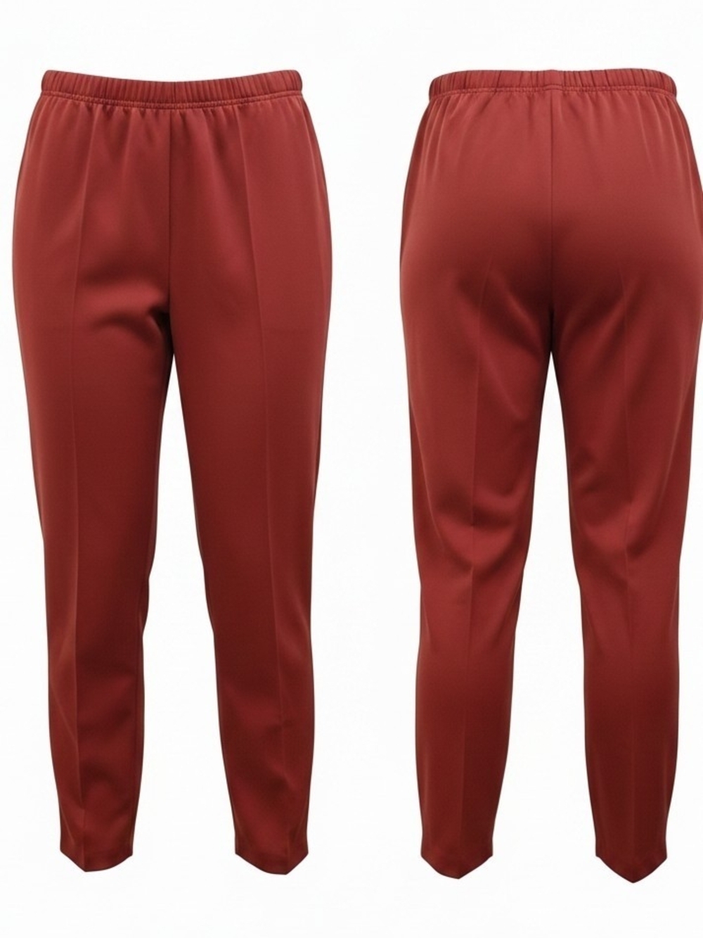Blair Rust Red High-Rise Tapered Pants